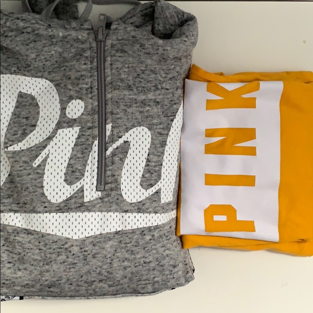PINK half zip AND PINK tshirt INCLUDED